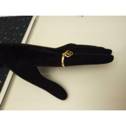 Gucci GG logo ring, verstelbaar goudkleurig nieuw!