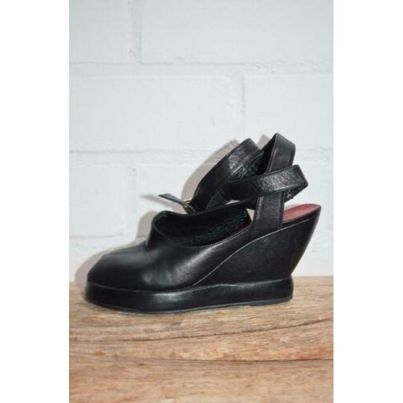Jan Jansen - Prachtige zwarte leren pumps maat 37 - ZGAN