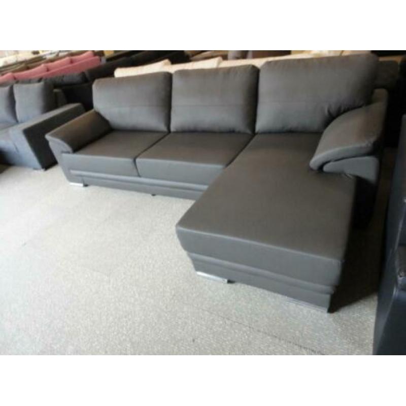 nr32 grijs leder loungebank