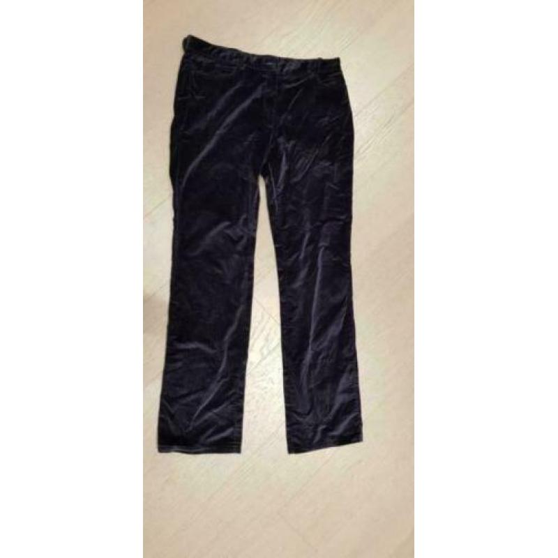 Paul & Shark dames broek - fluweel donkerblauw - maat 48