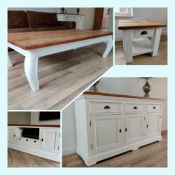 Landelijke salontafel, dressoir, tv kast en bijzettafel