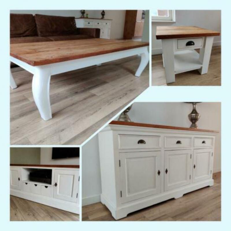 Landelijke salontafel, dressoir, tv kast en bijzettafel