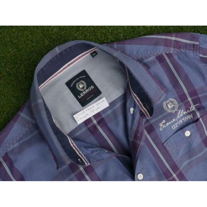 LERROS blouse/overhemd maat XXL als nieuw, kleur paars blauw