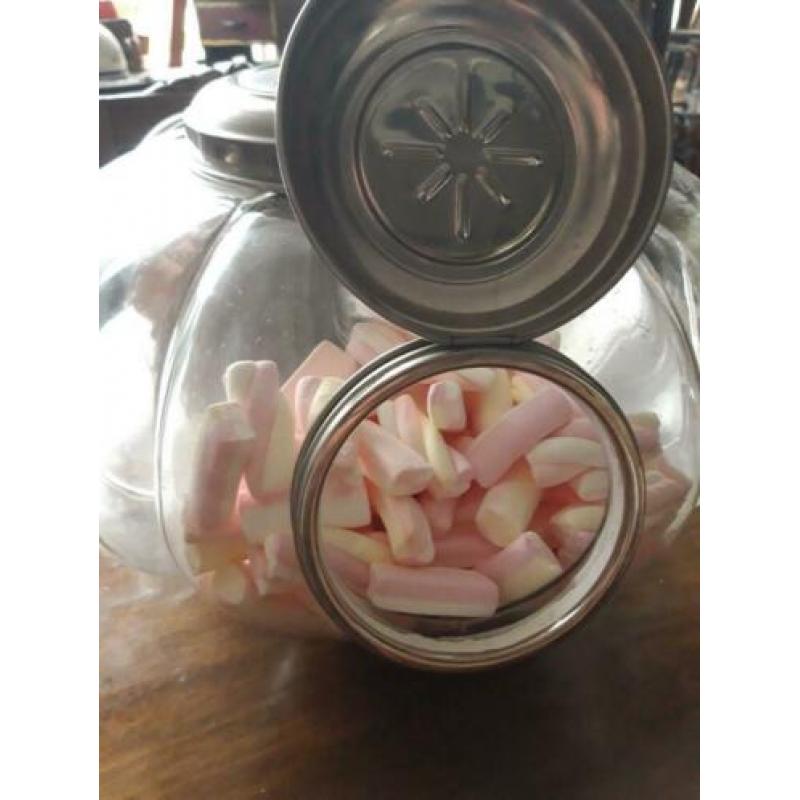 Oude vintage toonbank snoeppotten draaimolen carrousel compl