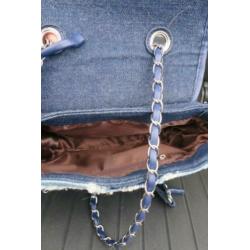 MK Michael Kors schoudertasje denim jeans spijkerstof