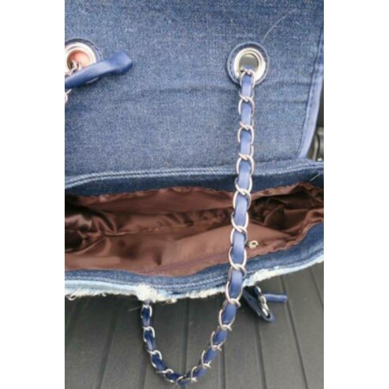 MK Michael Kors schoudertasje denim jeans spijkerstof