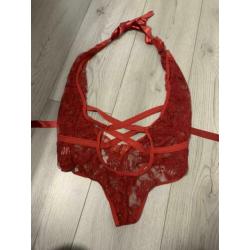 Nieuw sexy rode body maat S/M