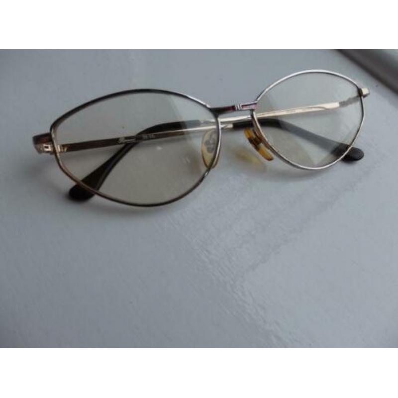 Vintage bril brilmontuur goud kleurig gekleurde poten