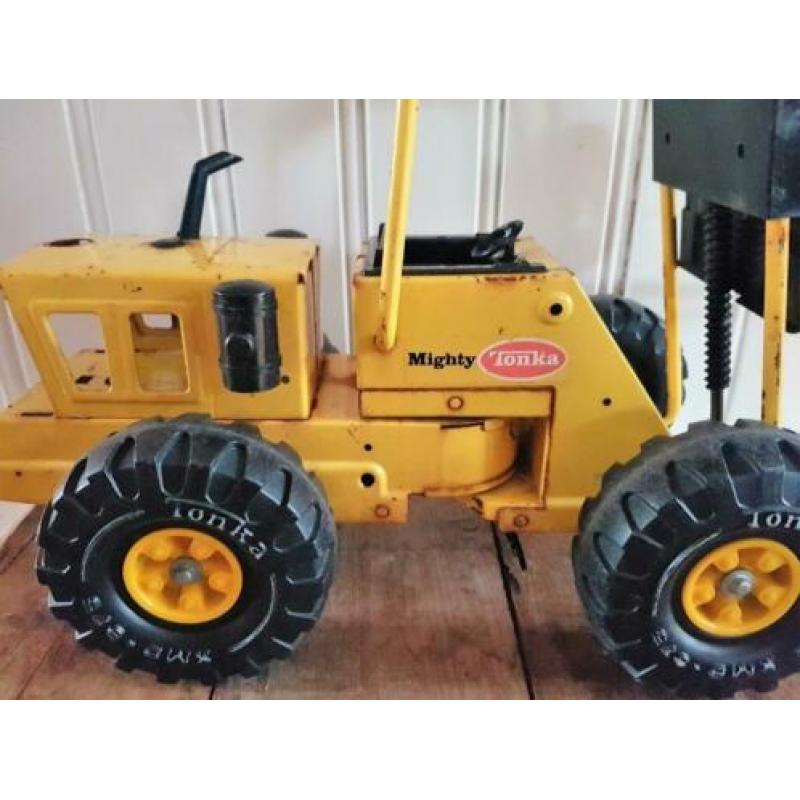 Tonka Mighty heftruck, vintage, 50cm groot