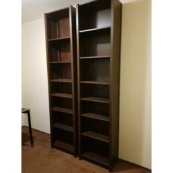 3 Lundia boekenkasten donkerbruin