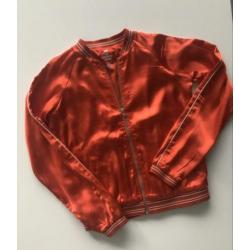 Rood satijn vest/jasje We maat 152