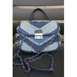 MK Michael Kors schoudertasje denim jeans spijkerstof