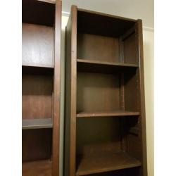 3 Lundia boekenkasten donkerbruin