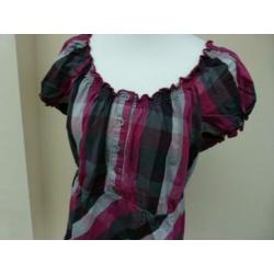 Geruite top, tuniekje van Street one, maat 44 L