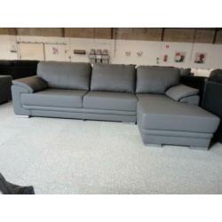 nr32 grijs leder loungebank