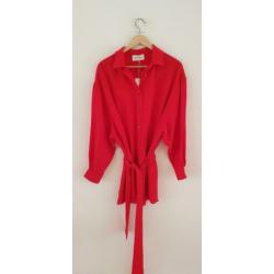 American vintage lange blouse rood nieuw