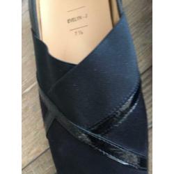 Hassia prachtige pumps loafers blauw suède leer gevoerd 40.5