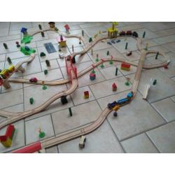 prachtige uitgebreide houten treinset Brio Eichhorn Kidkraft