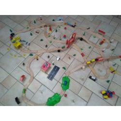 prachtige uitgebreide houten treinset Brio Eichhorn Kidkraft