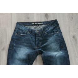 Blauw dames broek DENIM CO, maat XS W26 L30, NIEUW (d21)