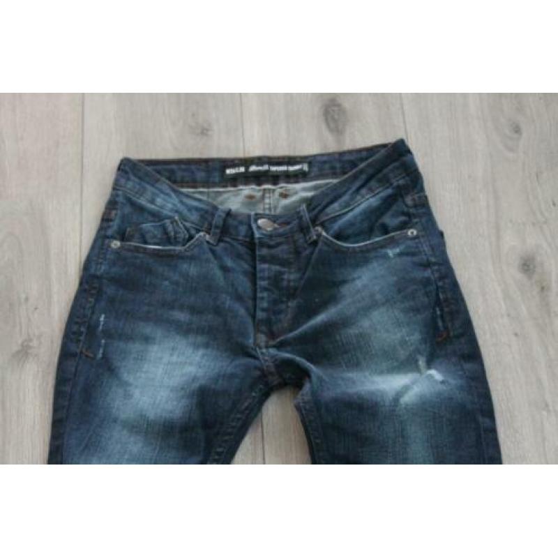 Blauw dames broek DENIM CO, maat XS W26 L30, NIEUW (d21)