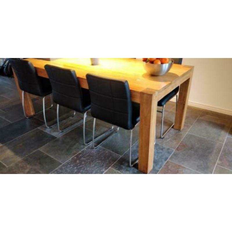 Eettafel teak hout 2x1 meter