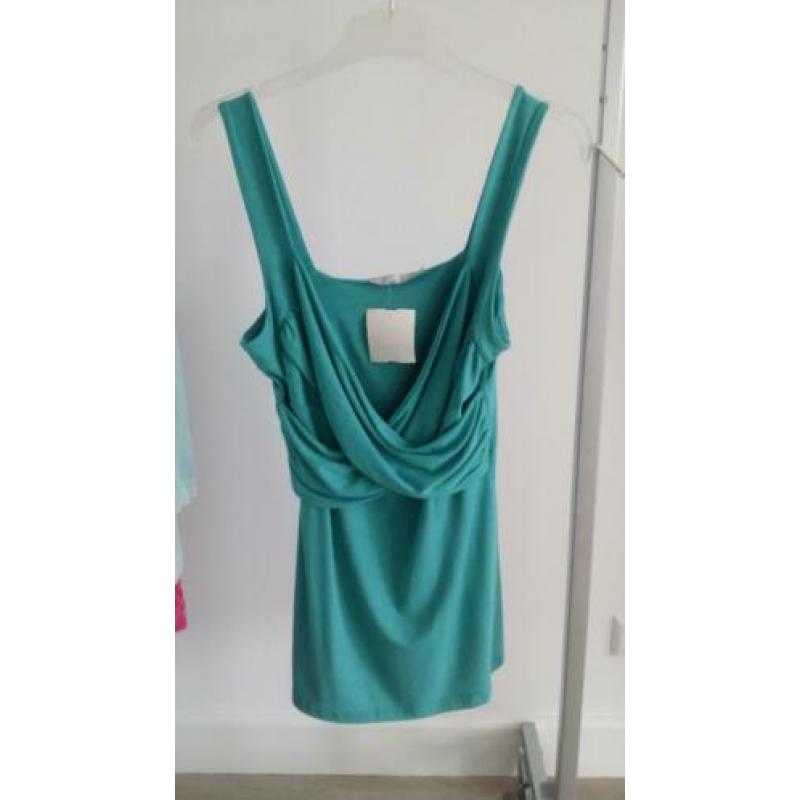 NIEUW Dames 40/L TRAMONTANA overslag top groen hempje zomer