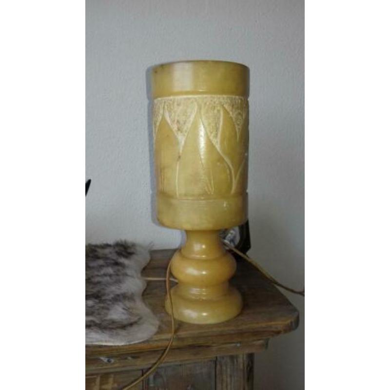 Brocante lamp natuursteen