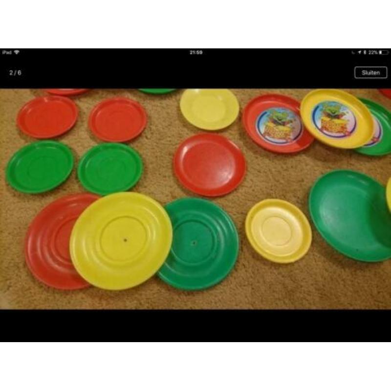 Bordjes servies speelgoed kind partij kunststof plastic kind