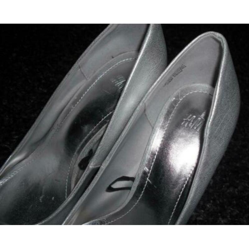Zilverkleurige Dames Pumps Hoge Hak maat 39 (bij trouwjurk )