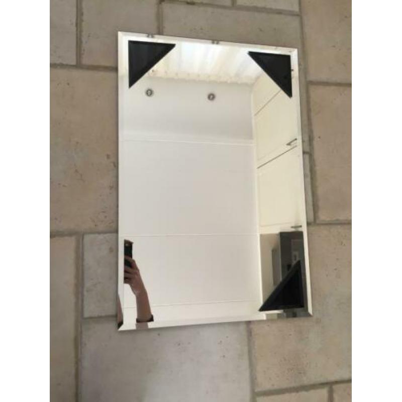 spiegel met zwarte driehoeken 60x40