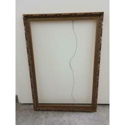 Ontzettend mooie barok lijst maat 66 x 46 zie foto's