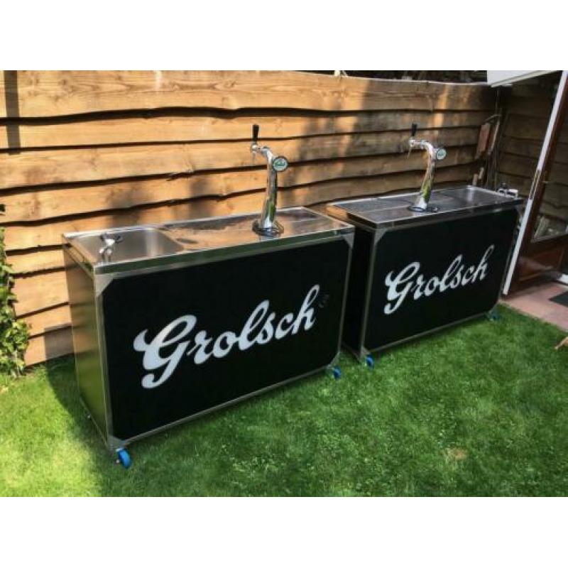Mobiele RVS biertap met led verlichting