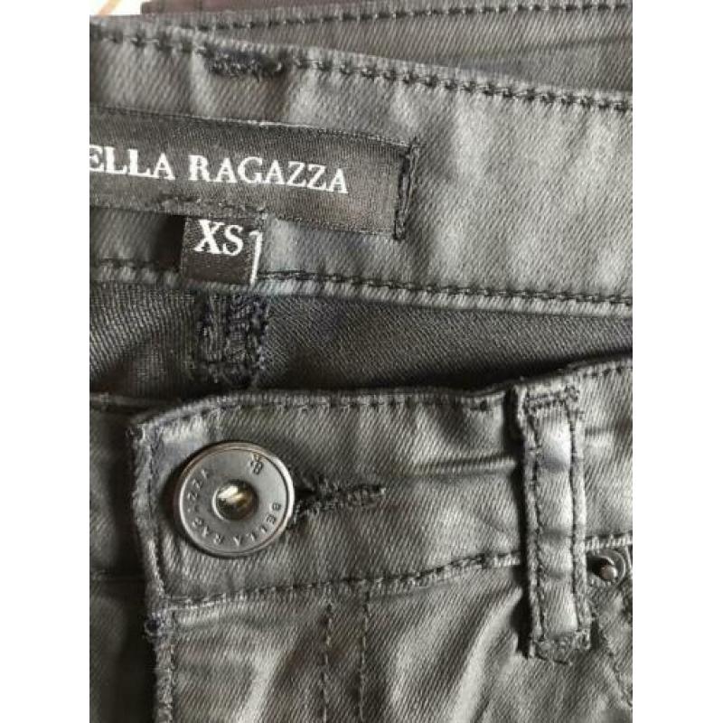 Stoere zwart gecoate broek van Bella Ragazza xs