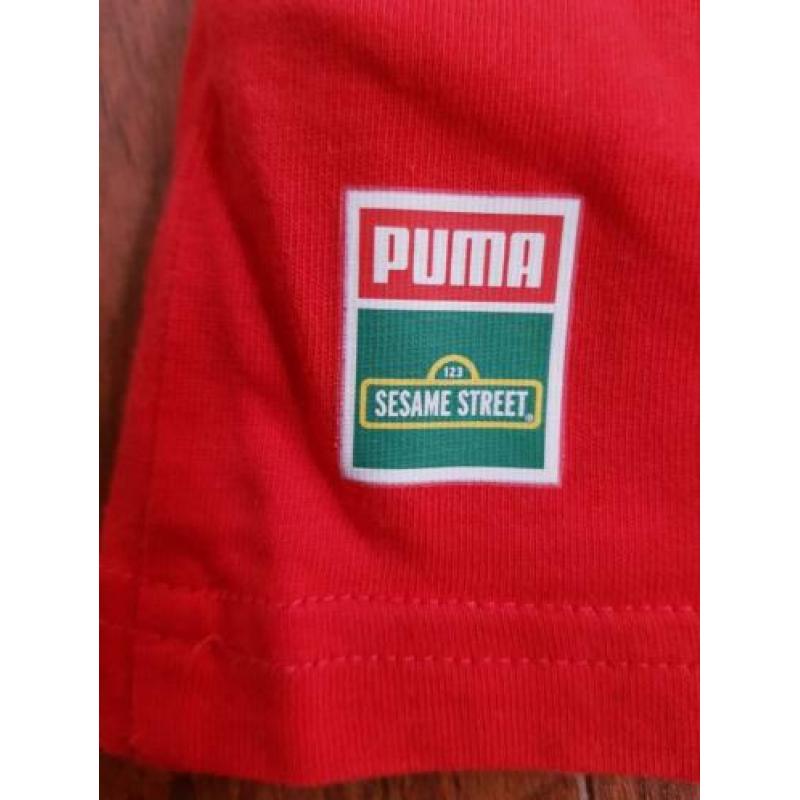 Puma t-shirt Sesamstraat 3 stuks, maat 104