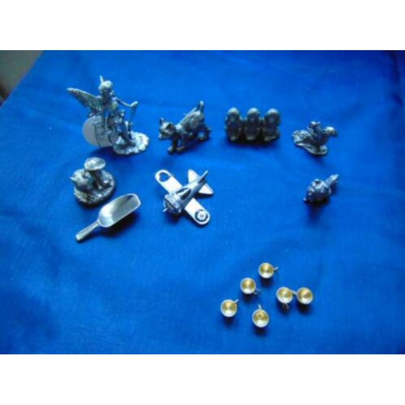Mooie metalen miniatuur spulletjes, van alles wat.