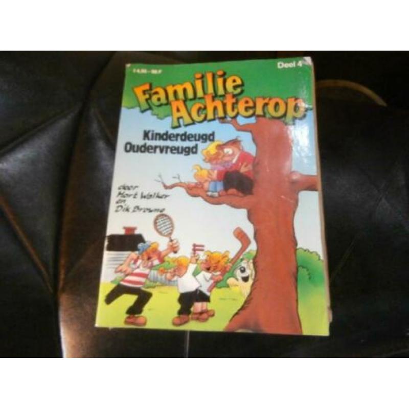 Stripboek familie achterop deel 4 kinderdeugd oudervreugd