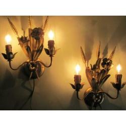 Stel Hollywood regency wandlampen