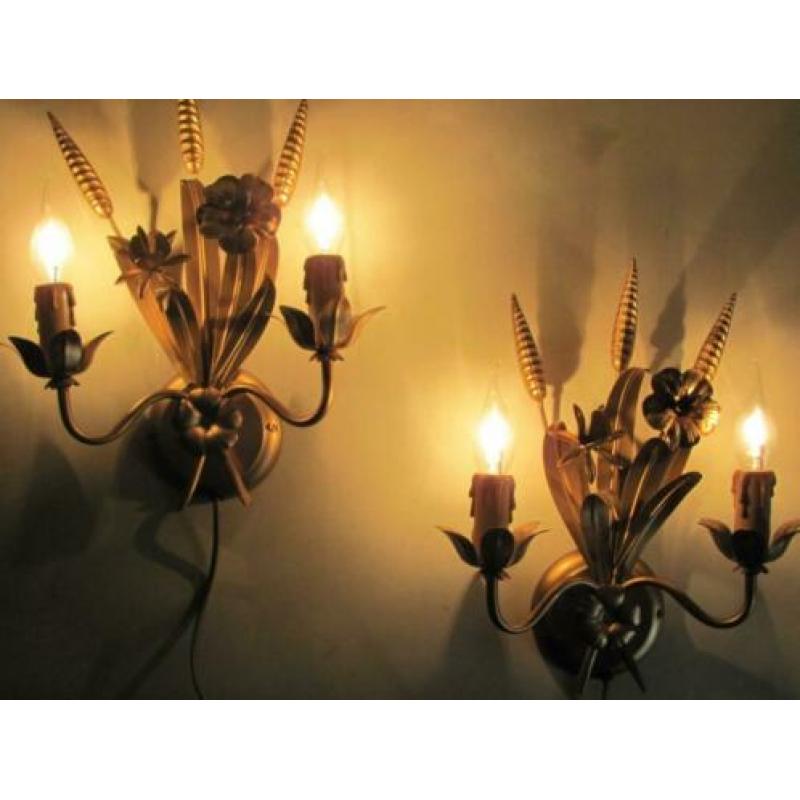 Stel Hollywood regency wandlampen