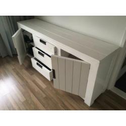 Dressoir hout wit, stoer en landelijk 200x80x45