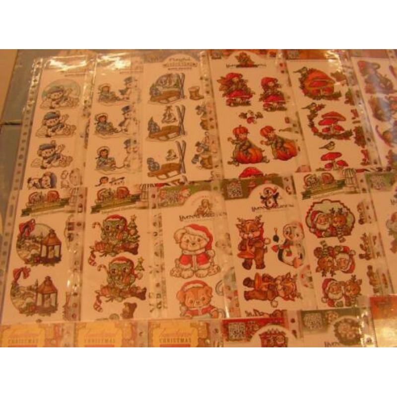 500 versch.3d vellen iets vellum,achtergrond en kerst