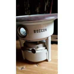 Oud pretolie stelletje. Originele beccon. Doorsnede 23 cm,