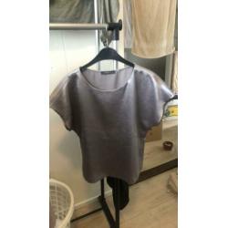 Esprit top zilver kleurig