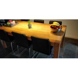 Eettafel teak hout 2x1 meter