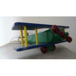 kinderkamer lamp "dubbeldekker vliegtuig"