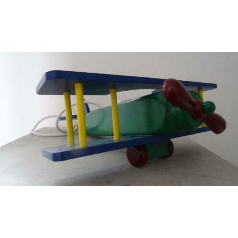 kinderkamer lamp "dubbeldekker vliegtuig"