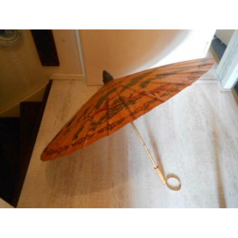 0741 Indonesische parasol van rijstpapier 90 cm doorsnede