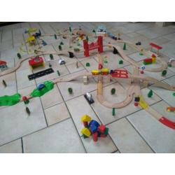 prachtige uitgebreide houten treinset Brio Eichhorn Kidkraft
