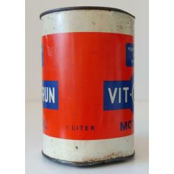 Oud blik Vitorun motoroil olieblik motorolie reclame