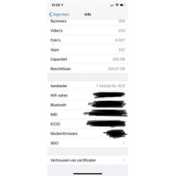 iPhone X 256 GB zwart